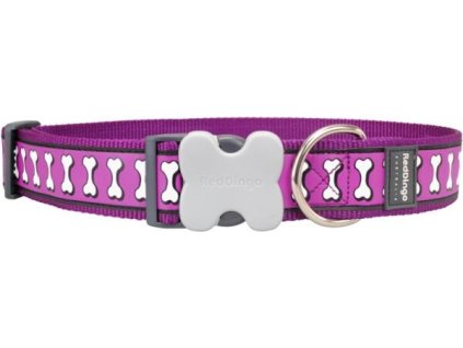 Red Dingo obojek – Bones Purple – 40 mm x 50-80 cm