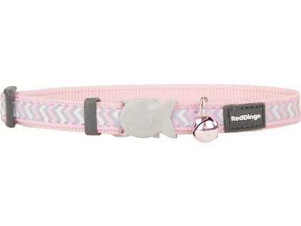 Red Dingo obojek pro kočky reflexní – Ziggy Pink – 12 mm