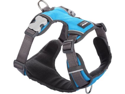 Postroj RD polstrovaný XL - 72-112 cm - Tyrkysová