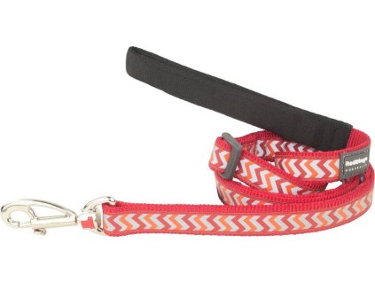 Red Dingo vodítko reflexní – Ziggy Red – 12 mm x 1,8 m