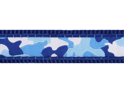 Red Dingo vodítko přepínací – Camouflage Navy – 12 mm x 2 m
