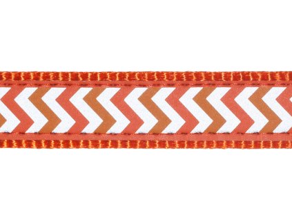 Red Dingo vodítko přepínací reflexní – Ziggy Orange – 12 mm x 2 m