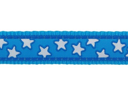 Red Dingo vodítko přepínací – Stars White – 15 mm x 2 m