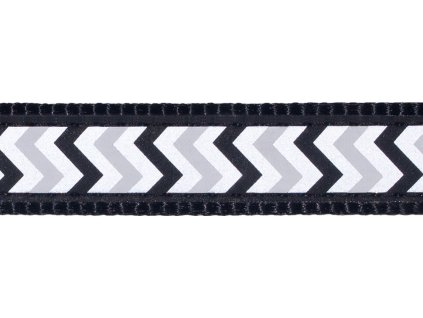 Red Dingo vodítko přepínací reflexní – Ziggy Black – 15 mm x 2 m
