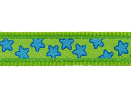 Red Dingo vodítko přepínací – Stars Turquoise – 25 mm x 2 m