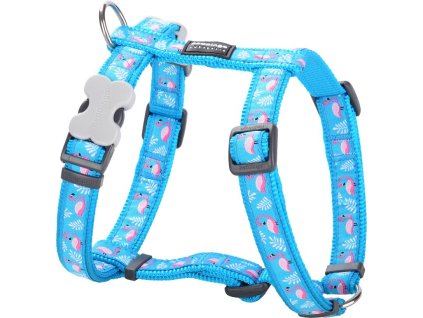 Red Dingo postroj – Flamingo Turquoise – 20 mm x 45-66 cm