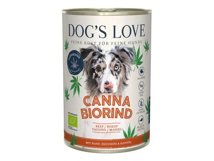 Dog's Love konzerva Canna Bio Hovězí Adult 400g DMT 10/25