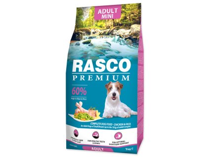Krmivo Rasco Premium Adult Mini kuře s rýží 1kg