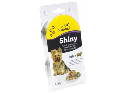 ShinyDog konzerva tuňák+hovězí 2x85g