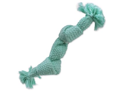 Hračka Dog Fantasy uzel pískací modrý 2 knoty 22cm