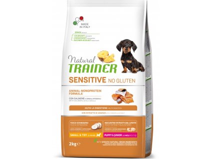 Trainer Natural Sensitive No gluten Puppy&Jun Mini losos 2kg