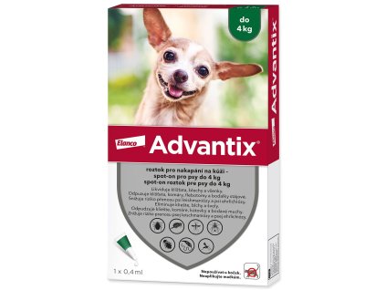 Pipeta Advantix Spot-on 1x0,4ml do 4kg !