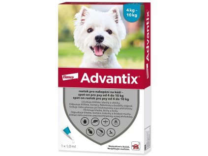 Pipeta Advantix Spot-on 1x1ml 4-10kg !