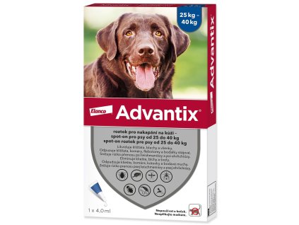 Pipeta Advantix Spot-on 1x4ml nad 25kg !
