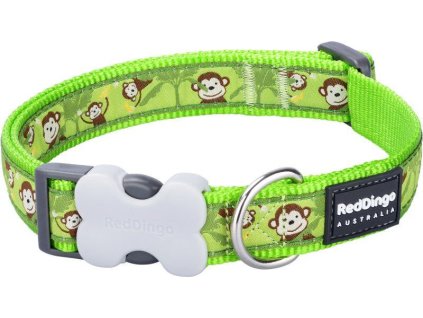 Red Dingo obojek – Monkey Lime Green – 20 mm x 30-47 cm