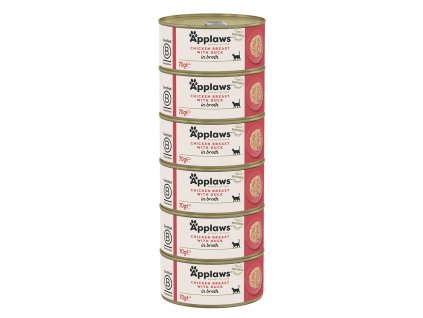 Applaws konzerva Cat Kuřecí prsa s kachnou 6x 70g