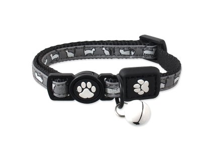 Obojek Active Cat Reflective XS černý 1x19-31cm