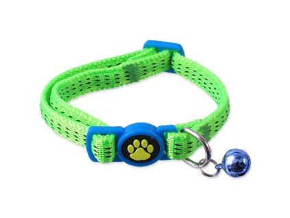 Obojek Magic Cat Nylon XS limetka 1x19-31cm
