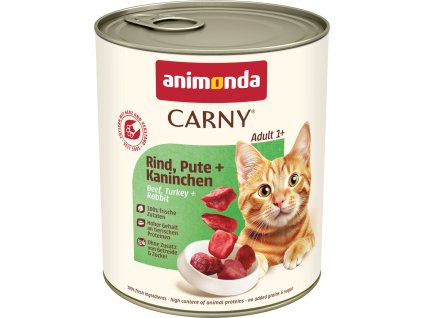 ANIMONDA konzerva CARNY Adult - hovězí, krůta, králík 800g