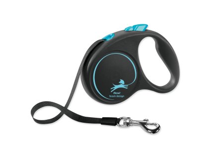 Vodítko Flexi Black Design páska S modré 5m