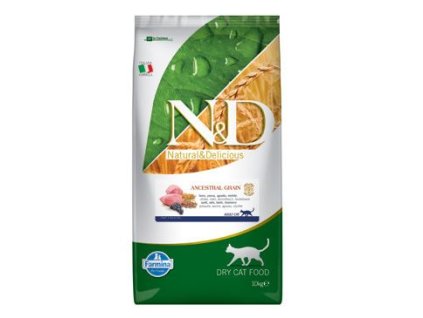 N&D ANCESTRAL GRAIN Cat LG Lamb, Spelt, Oats & Blueberry Adult 10 kg
