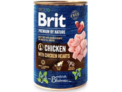 Brit Premium by Nature Dog konz. - Chicken with Hearts 400 g