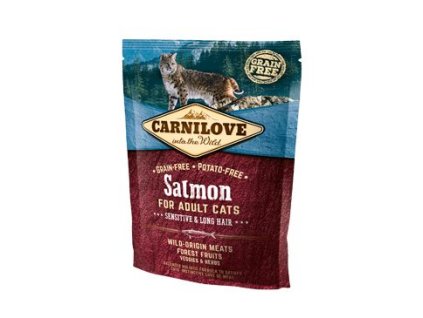 Carnilove Cat Grain Free Salmon Adult Sensitive&Long Hair 400g