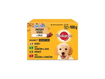 Pedigree kapsa Junior mas.výběr s rýží v želé 12x100g