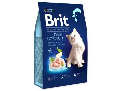 Krmivo Brit Premium by Nature Cat Kitten Chicken 8kg