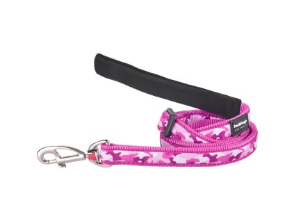 Red Dingo vodítko – Camouflage Hot Pink – 12 mm x 1,8 m