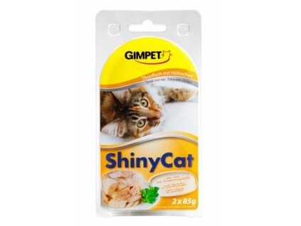ShinyCat konzerva tuňák+kuřecí 2x70g