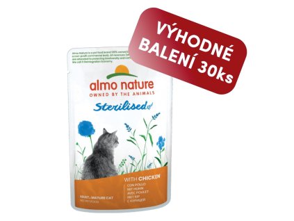 Almo Nature Holistic Sterilised s kuřetem 70g výhodné balení 30ks