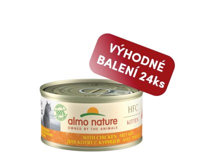 Almo Nature HFC Kuřecí pro koťata 70g výhodné balení 24ks