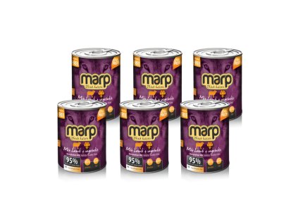 Marp Mix konzerva pro psy jehně+zelenina 6x400g