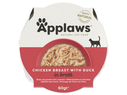 Kalíšek Applaws Cat Juicy kuřecí prso a kachna 60g