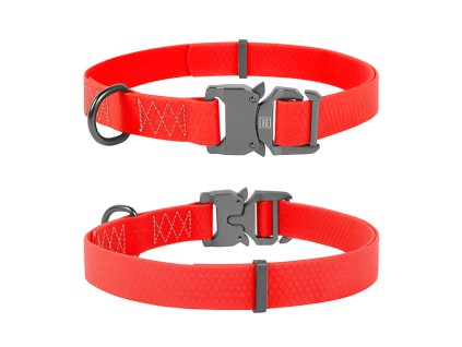 WAUDOG obojek voděodolný Collartex Fastex červený (34-49cm/2,5cm)