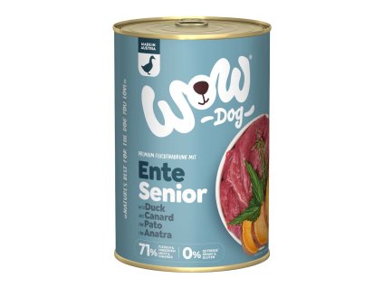 WOW konzerva Kachna s batáty Senior 400g