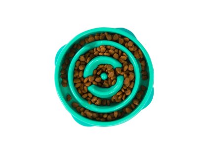 Zpomalovací miska Fun Feeder Drop tyrkysová Medium