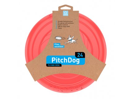 PitchDog létající Disk pro psy růžový 24cm