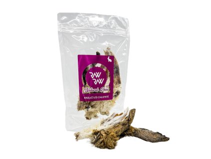 RAW RAW Natural Chew Králičí uši s chlupy 60g