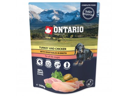 Kapsička Ontario krůta a kuře se zeleninou ve vývaru 300g