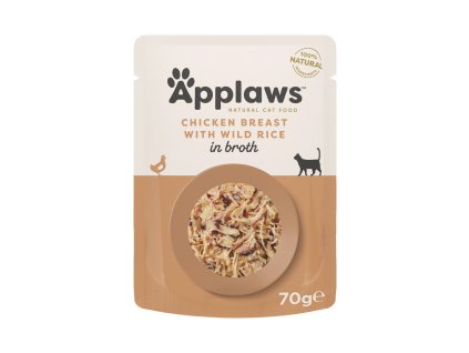 Applaws kapsička Cat Kuřecí prsa s divokou rýží 70g