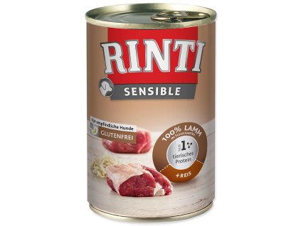 Konzerva Rinti Sensible Adult jehně a rýže 400g