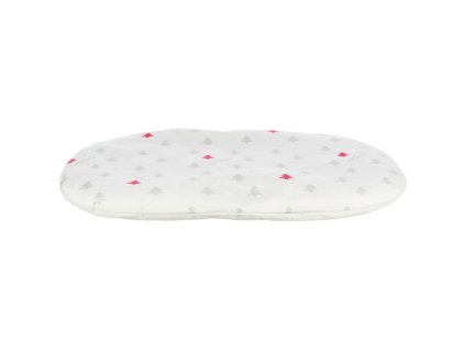 Xmas cushion NIVIA, vánoční polštář oválný, 70 x 47 cm, krémový