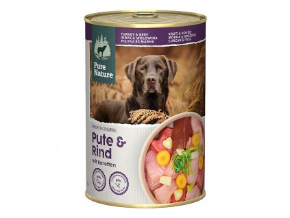 Pure Nature Dog Adult konzerva Krůtí a Hovězí 400g