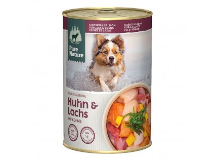 Pure Nature Dog Adult konzerva Kuře a Losos 400g