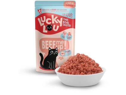 Lucky Lou Lifestage Adult s drůbežím a hovězím masem 125 g