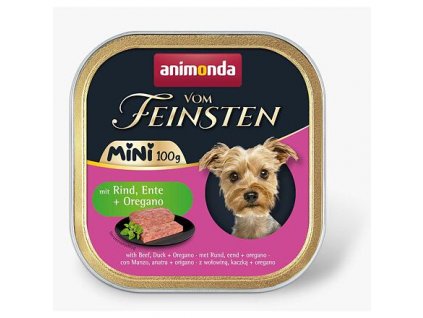 ANIMONDA paštika Vom Feinsten MINI - hovězí, kachna, oregáno pro psy 100 g