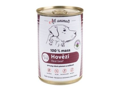 ALL ANIMALS konz. pro psy hovězí mleté 400g