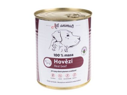 ALL ANIMALS konz. pro psy hovězí mleté 800g